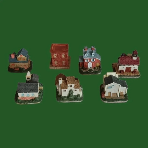 Vtg American collection lot of 7 miniature house - Picture 2 of 10